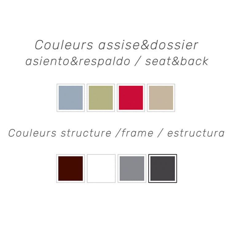 Couleurs disponibles pour la chaise de restaurant AVENICA - mobilier extérieur terrasse RestooTab