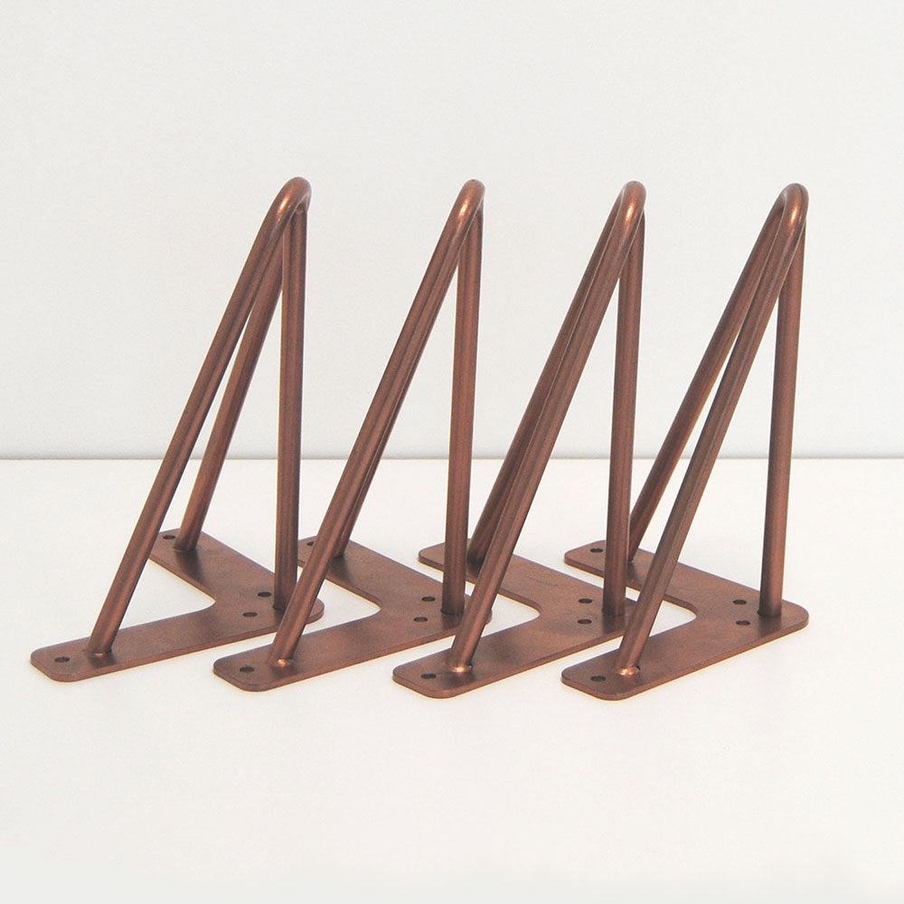 piétement de table hairpin pour restaurant salon cuivre promo 