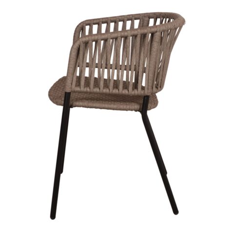 Chaise tapissée style contemporain, idéale pour brasseries et restaurants. Conçue pour un usage professionnel en intérieur.