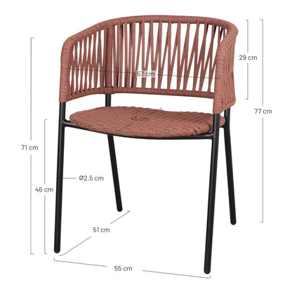 Chaise tapissée style contemporain, idéale pour brasseries et restaurants. Conçue pour un usage professionnel en intérieur.