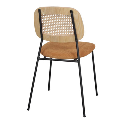 Chaise tapissée style contemporain, idéale pour brasseries et restaurants. Conçue pour un usage professionnel en intérieur.