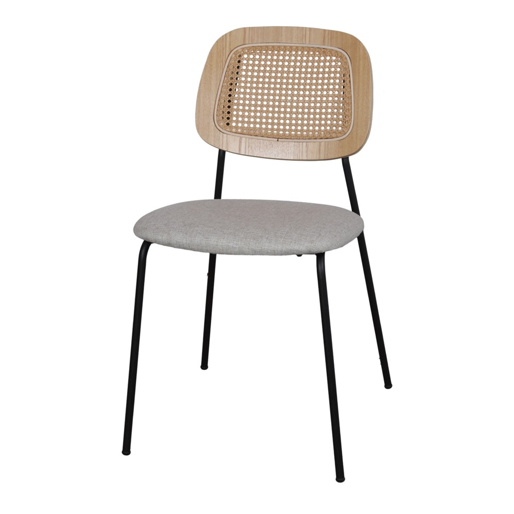 Chaise tapissée style contemporain, idéale pour brasseries et restaurants. Conçue pour un usage professionnel en intérieur.