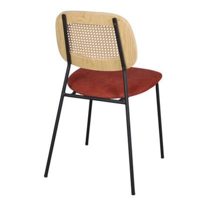 Chaise tapissée style contemporain, idéale pour brasseries et restaurants. Conçue pour un usage professionnel en intérieur.