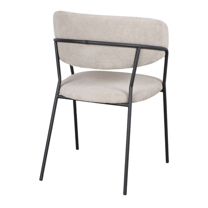Chaise tapissée style contemporain, idéale pour brasseries et restaurants. Conçue pour un usage professionnel en intérieur.