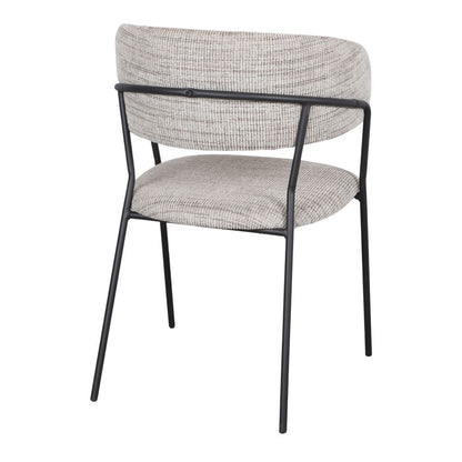 Chaise tapissée style contemporain, idéale pour brasseries et restaurants. Conçue pour un usage professionnel en intérieur.