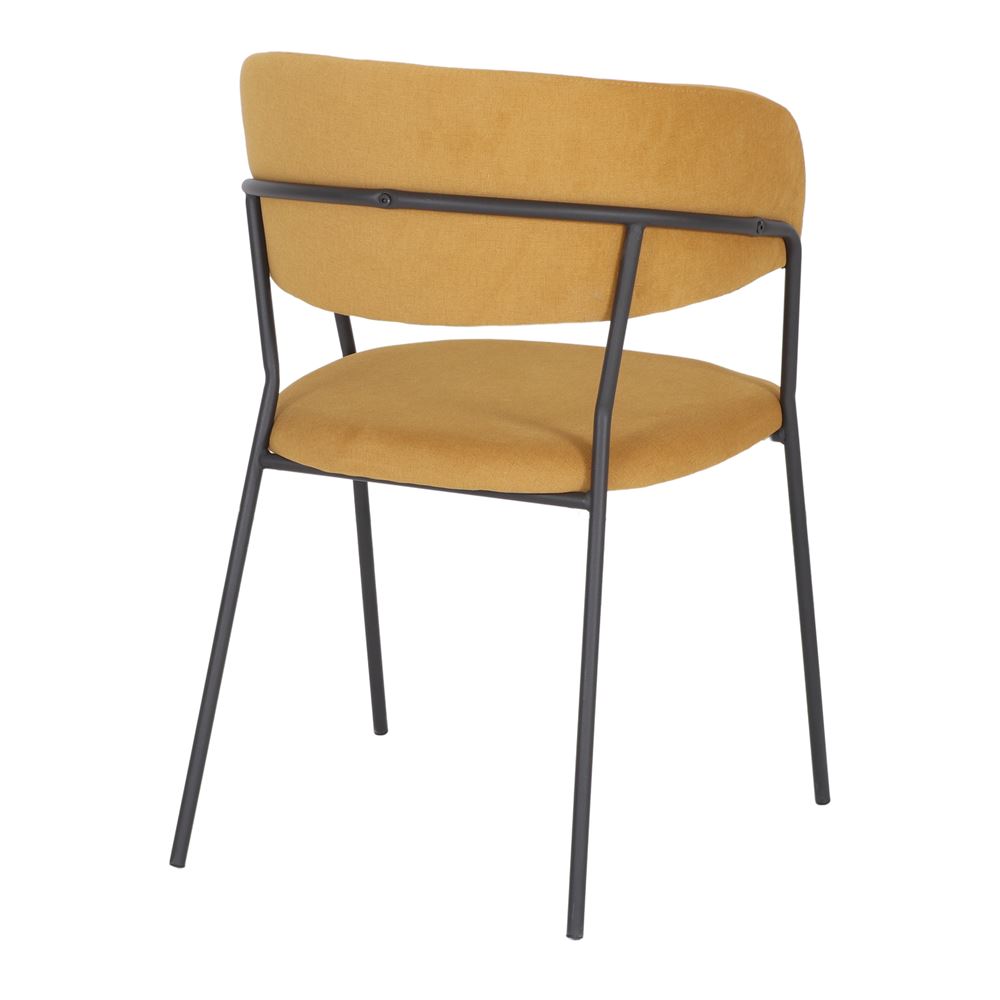 Chaise tapissée style contemporain, idéale pour brasseries et restaurants. Conçue pour un usage professionnel en intérieur.