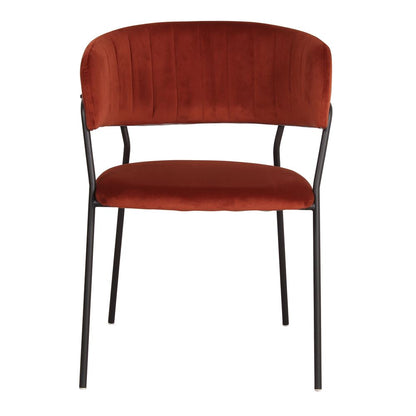 Chaise tapissée style contemporain, idéale pour brasseries et restaurants. Conçue pour un usage professionnel en intérieur.