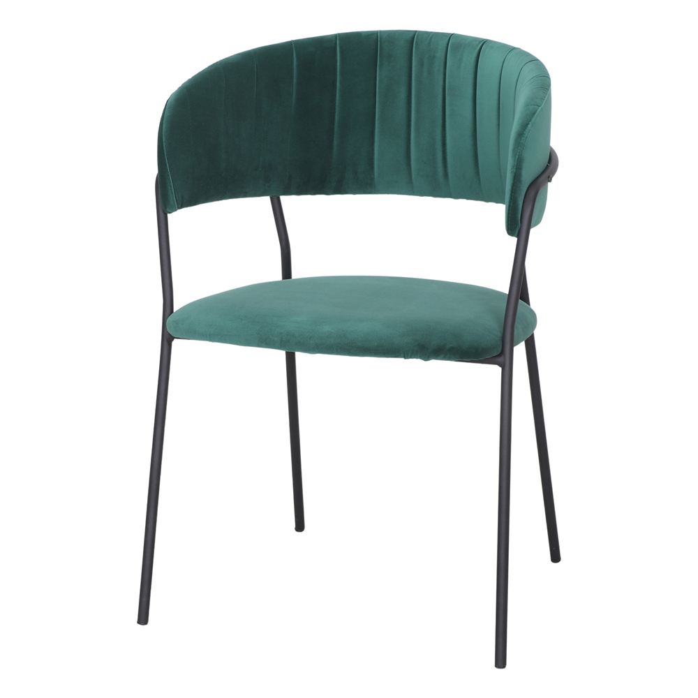 Chaise tapissée style contemporain, idéale pour brasseries et restaurants. Conçue pour un usage professionnel en intérieur.