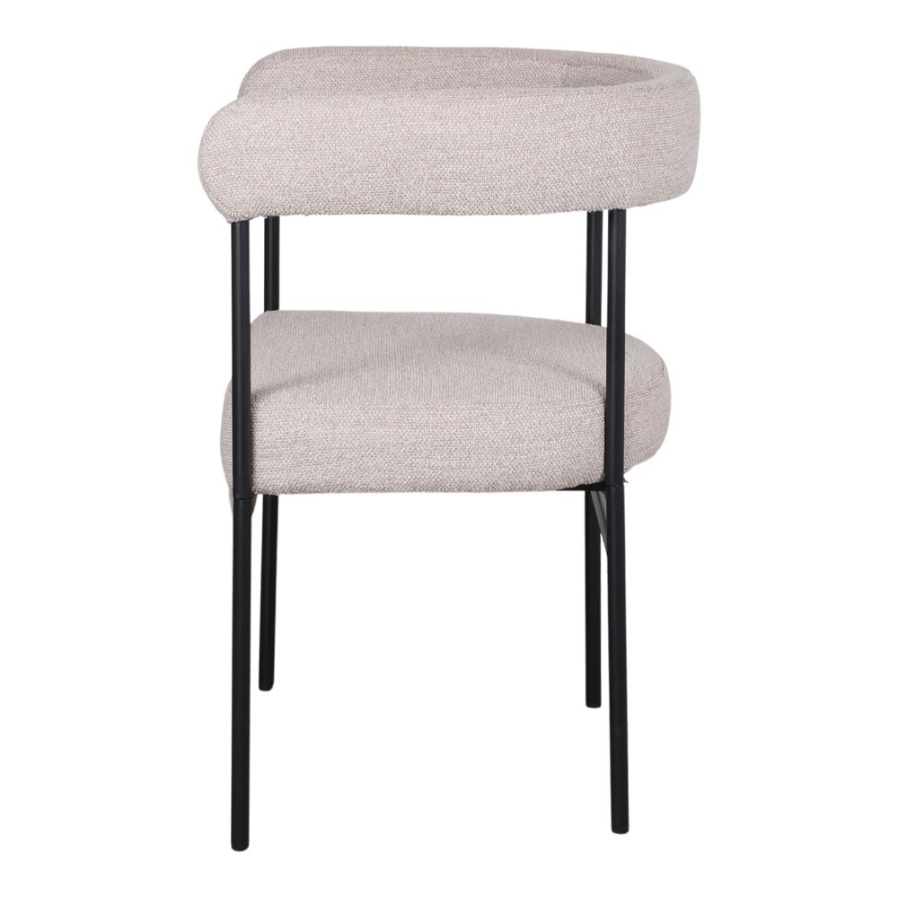 Chaise tapissée style contemporain, idéale pour brasseries et restaurants. Conçue pour un usage professionnel en intérieur.