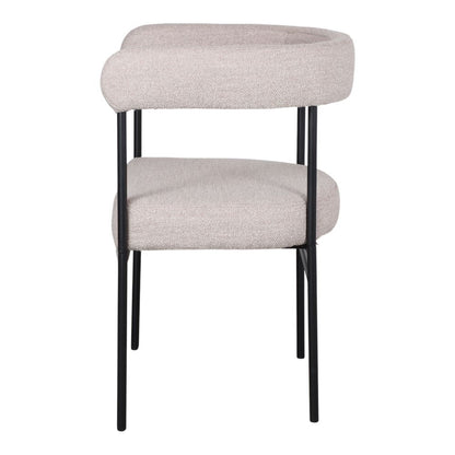 Chaise tapissée style contemporain, idéale pour brasseries et restaurants. Conçue pour un usage professionnel en intérieur.