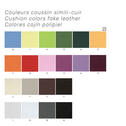 Couleurs disponibles pour la chaise de restaurant EPICA - mobilier intérieur RestooTab