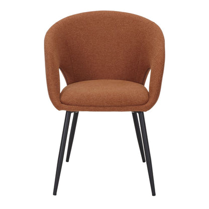 Chaise tapissée style contemporain, idéale pour brasseries et restaurants. Conçue pour un usage professionnel en intérieur.