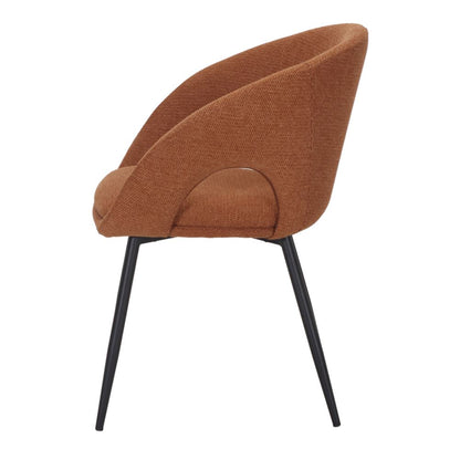 Chaise tapissée style contemporain, idéale pour brasseries et restaurants. Conçue pour un usage professionnel en intérieur.