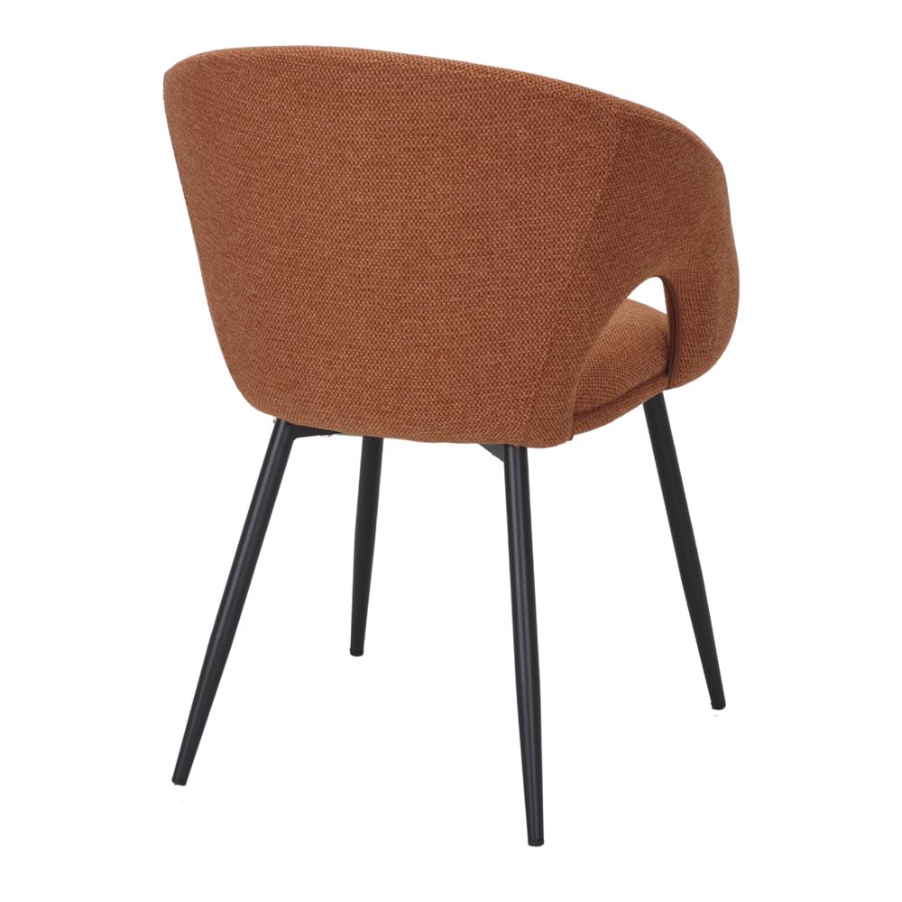 Chaise tapissée style contemporain, idéale pour brasseries et restaurants. Conçue pour un usage professionnel en intérieur.