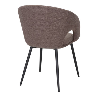 Chaise tapissée style contemporain, idéale pour brasseries et restaurants. Conçue pour un usage professionnel en intérieur.