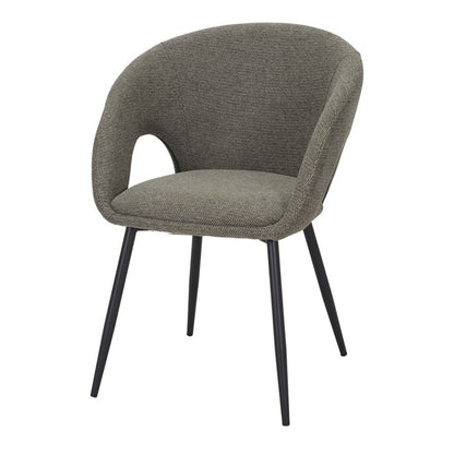 Chaise tapissée style contemporain, idéale pour brasseries et restaurants. Conçue pour un usage professionnel en intérieur.