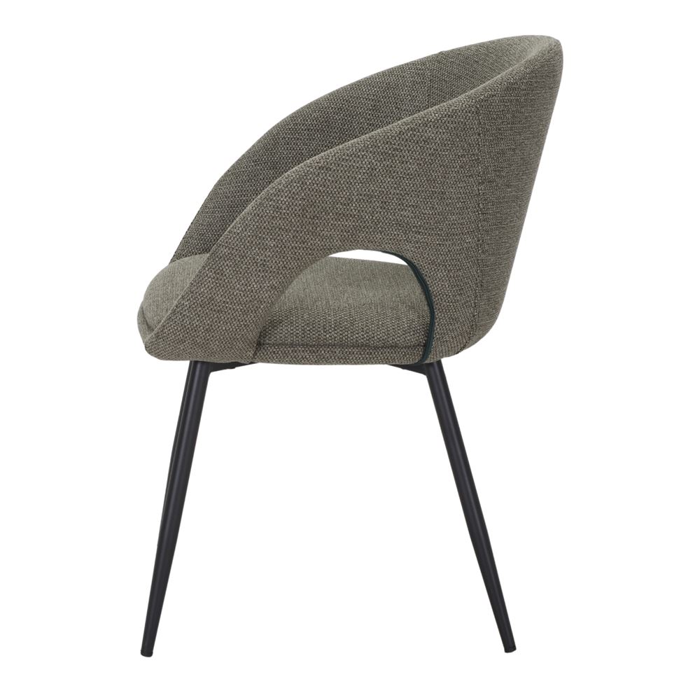 Chaise tapissée style contemporain, idéale pour brasseries et restaurants. Conçue pour un usage professionnel en intérieur.