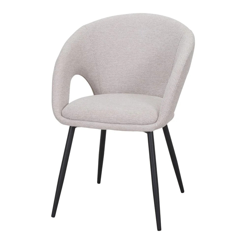Chaise tapissée style contemporain, idéale pour brasseries et restaurants. Conçue pour un usage professionnel en intérieur.