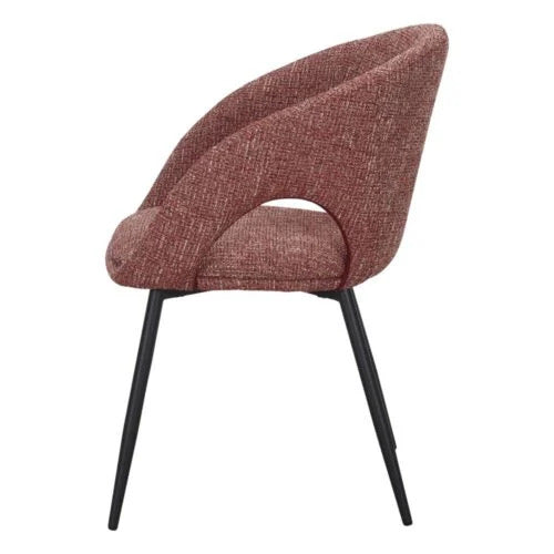 Chaise tapissée style contemporain, idéale pour brasseries et restaurants. Conçue pour un usage professionnel en intérieur.