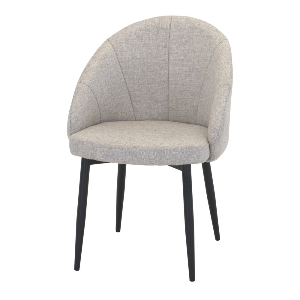 Chaise tapissée style contemporain, idéale pour brasseries et restaurants. Conçue pour un usage professionnel en intérieur.