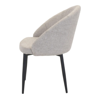 Chaise tapissée style contemporain, idéale pour brasseries et restaurants. Conçue pour un usage professionnel en intérieur.