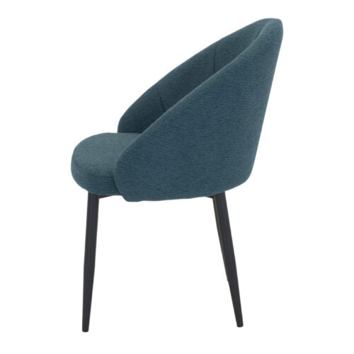 Chaise tapissée style contemporain, idéale pour brasseries et restaurants. Conçue pour un usage professionnel en intérieur.