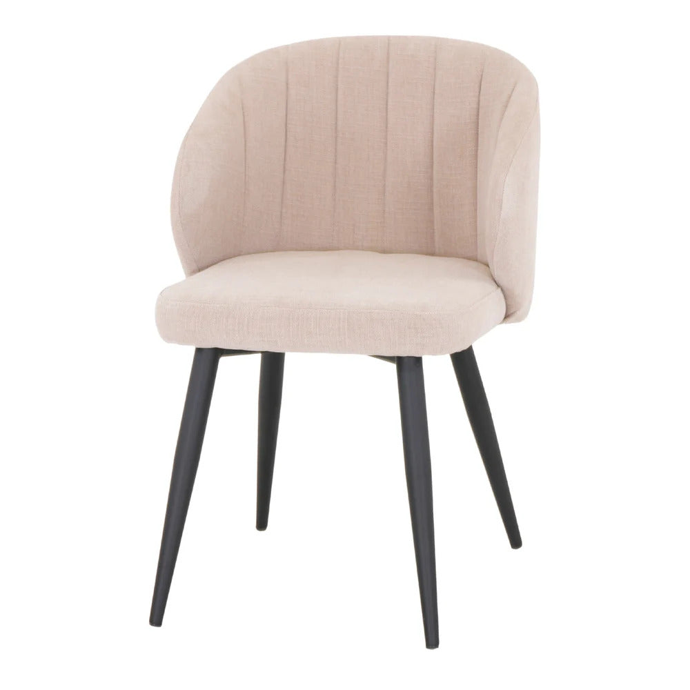 Chaise tapissée style contemporain, idéale pour brasseries et restaurants. Conçue pour un usage professionnel en intérieur.