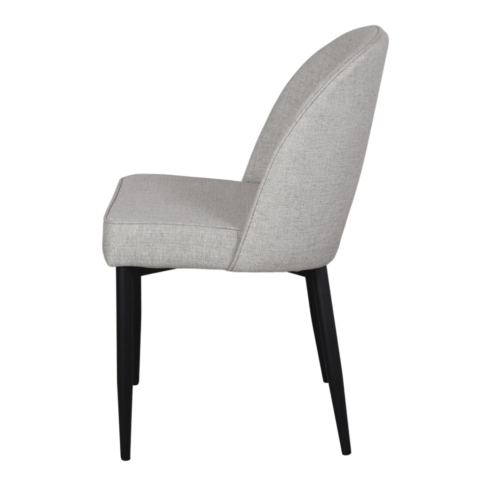 Chaise tapissée style contemporain, idéale pour brasseries et restaurants. Conçue pour un usage professionnel en intérieur.
