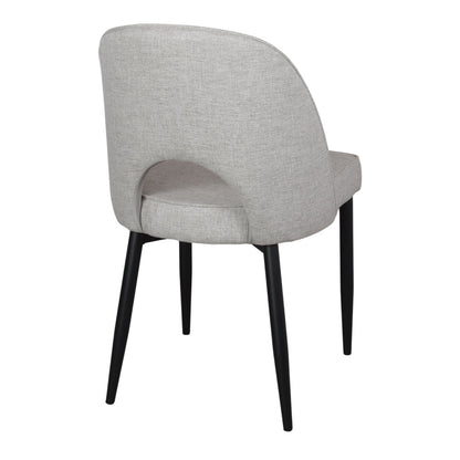 Chaise tapissée style contemporain, idéale pour brasseries et restaurants. Conçue pour un usage professionnel en intérieur.