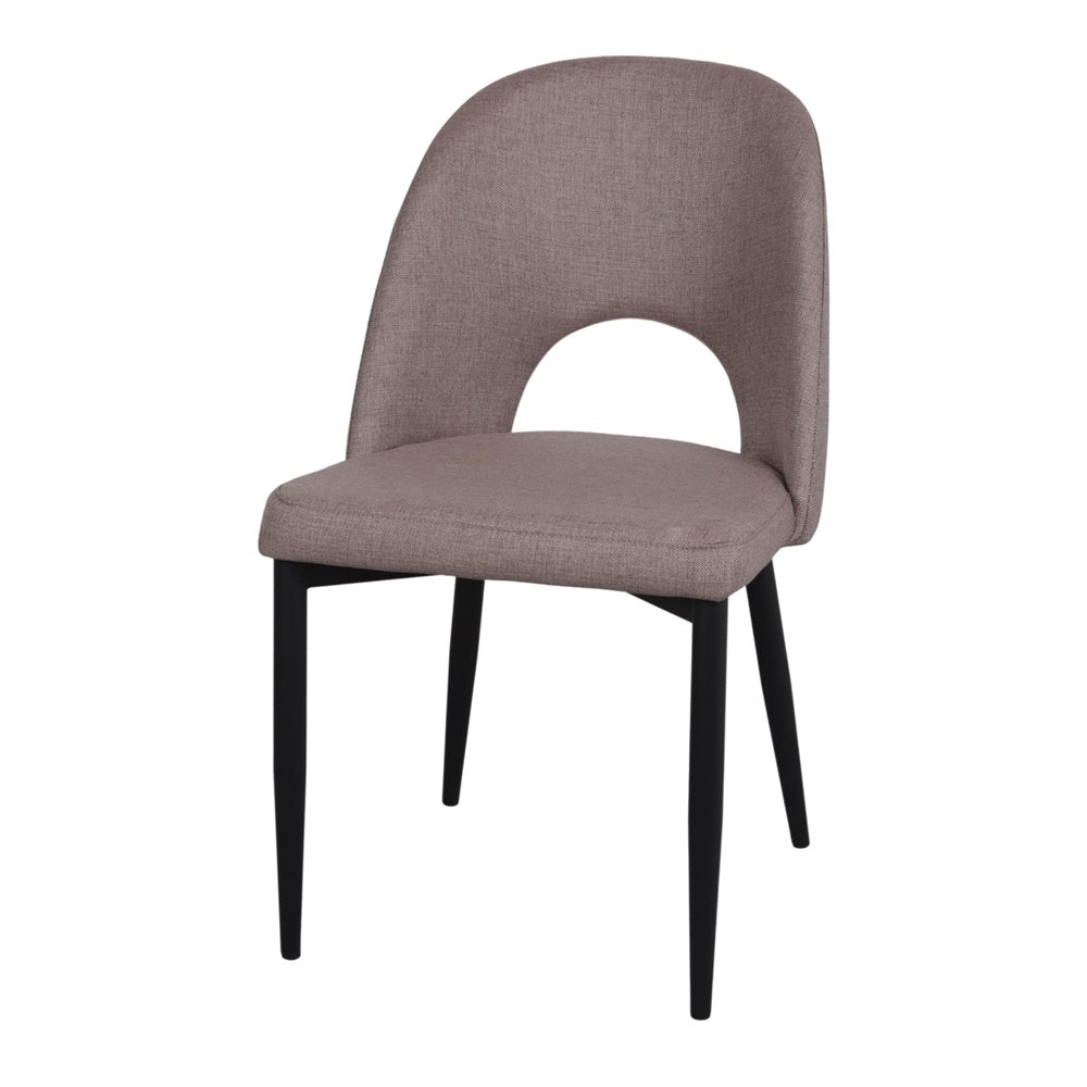 Chaise tapissée style contemporain, idéale pour brasseries et restaurants. Conçue pour un usage professionnel en intérieur.