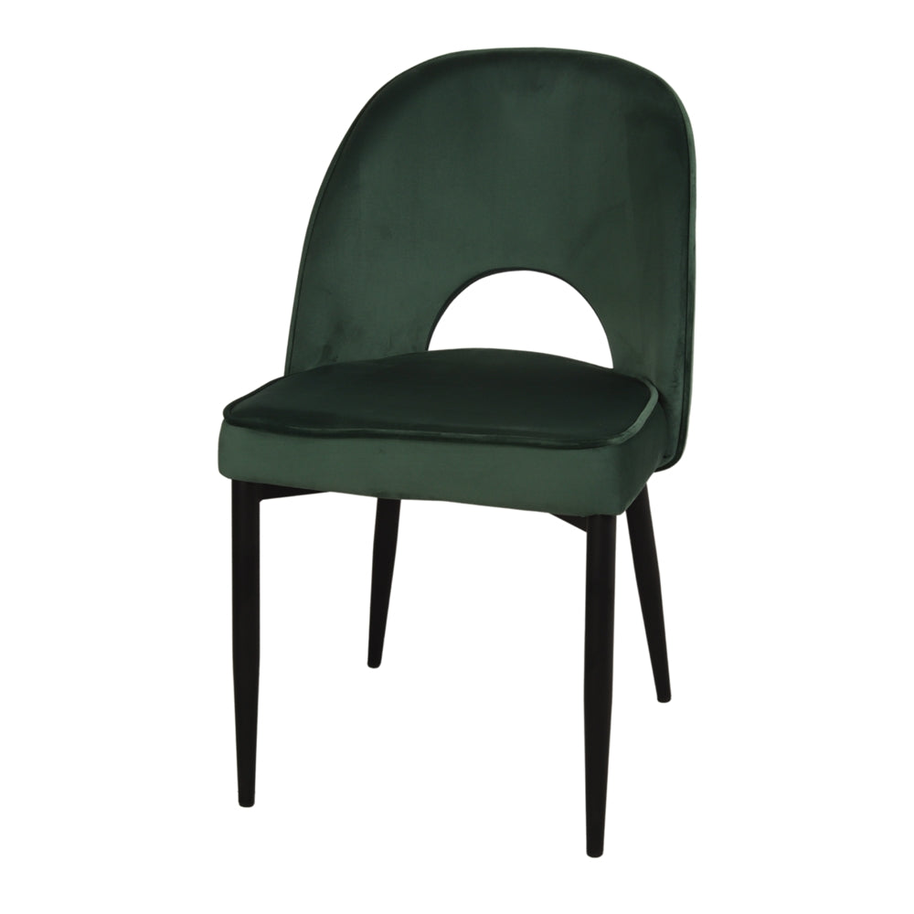 Chaise tapissée style contemporain, idéale pour brasseries et restaurants. Conçue pour un usage professionnel en intérieur.