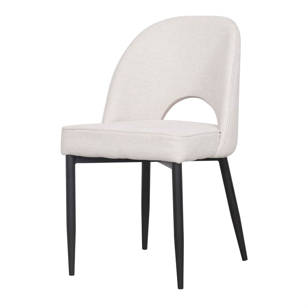 Chaise tapissée style contemporain, idéale pour brasseries et restaurants. Conçue pour un usage professionnel en intérieur.