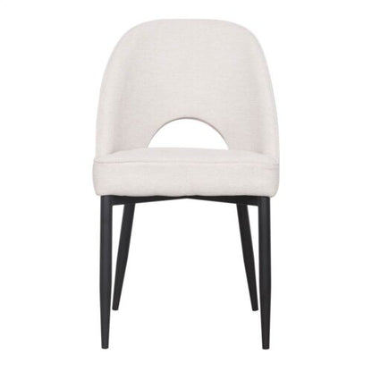 Chaise tapissée style contemporain, idéale pour brasseries et restaurants. Conçue pour un usage professionnel en intérieur.