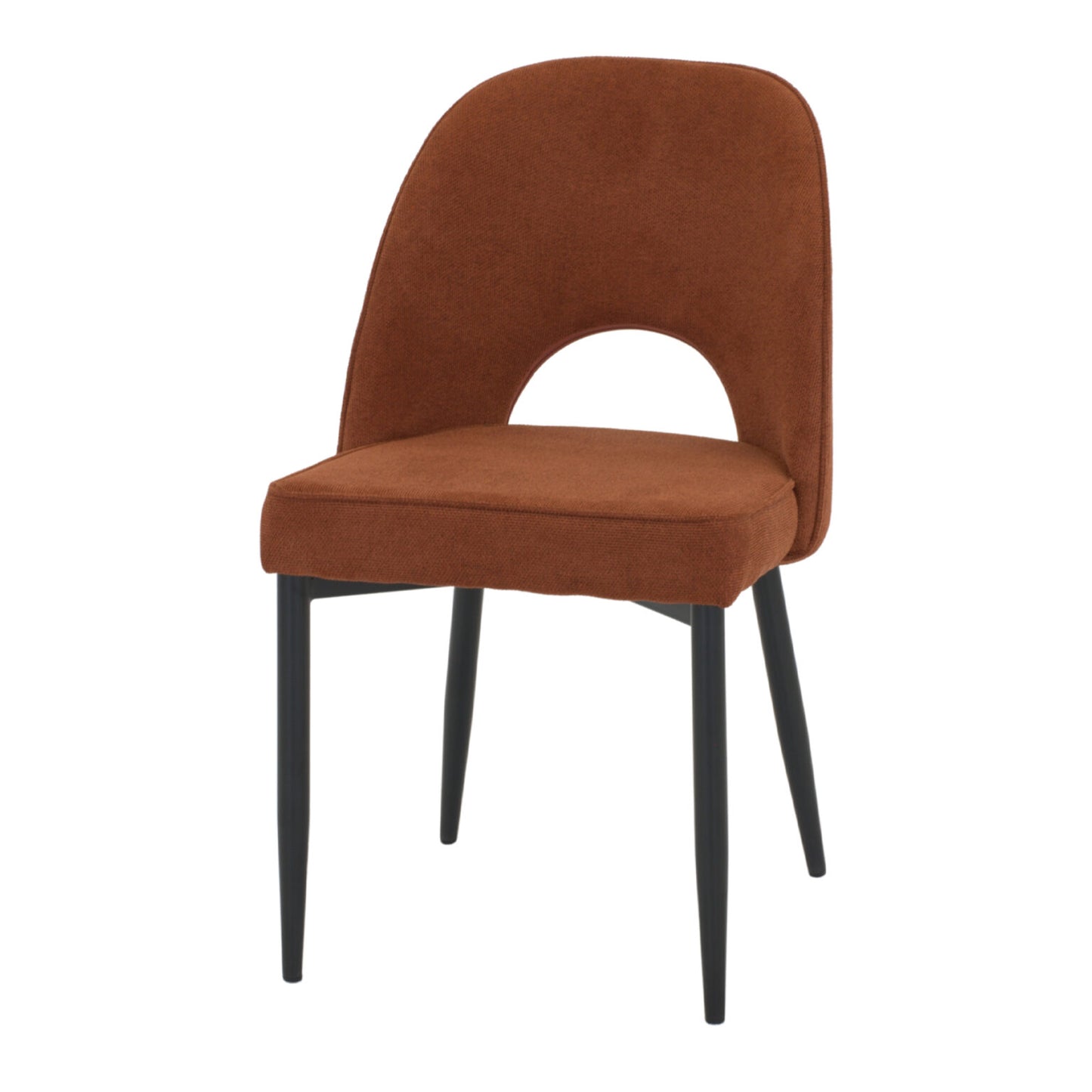 Chaise tapissée style contemporain, idéale pour brasseries et restaurants. Conçue pour un usage professionnel en intérieur.