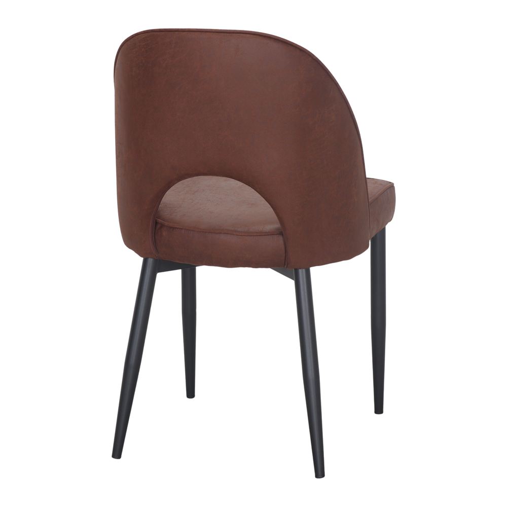 Chaise tapissée style contemporain, idéale pour brasseries et restaurants. Conçue pour un usage professionnel en intérieur.
