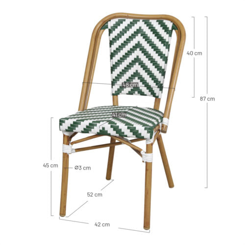 Chaise tapissée style contemporain, idéale pour brasseries et restaurants. Conçue pour un usage professionnel en intérieur.