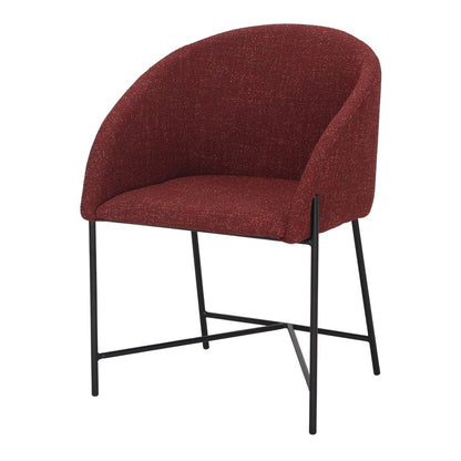 Chaise tapissée style contemporain, idéale pour brasseries et restaurants. Conçue pour un usage professionnel en intérieur.