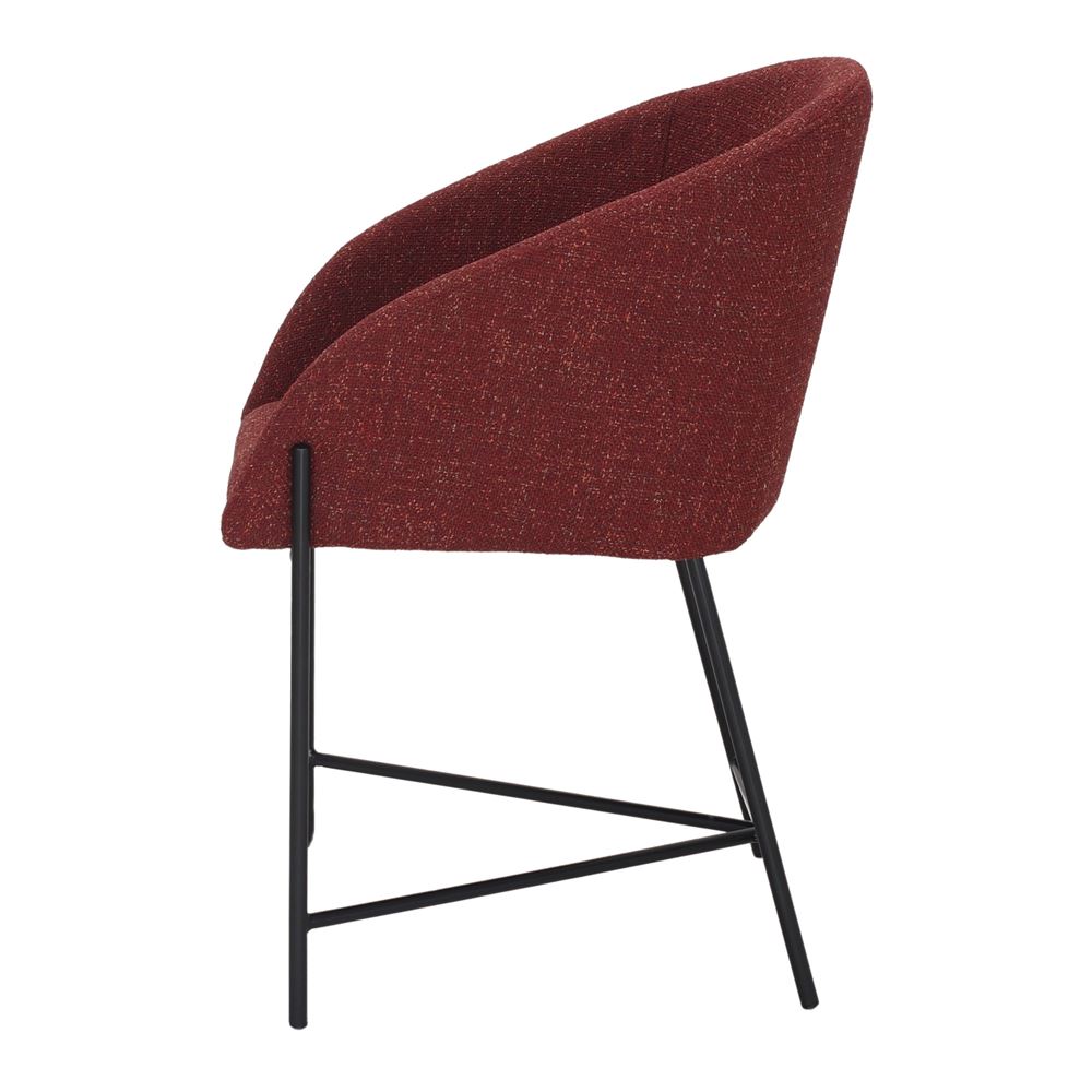 Chaise tapissée style contemporain, idéale pour brasseries et restaurants. Conçue pour un usage professionnel en intérieur.