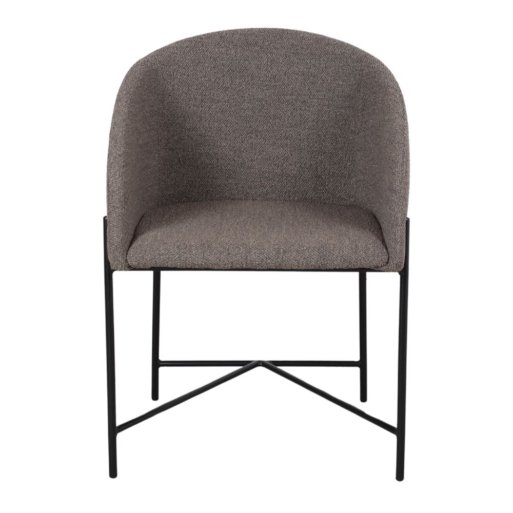 Chaise tapissée style contemporain, idéale pour brasseries et restaurants. Conçue pour un usage professionnel en intérieur.