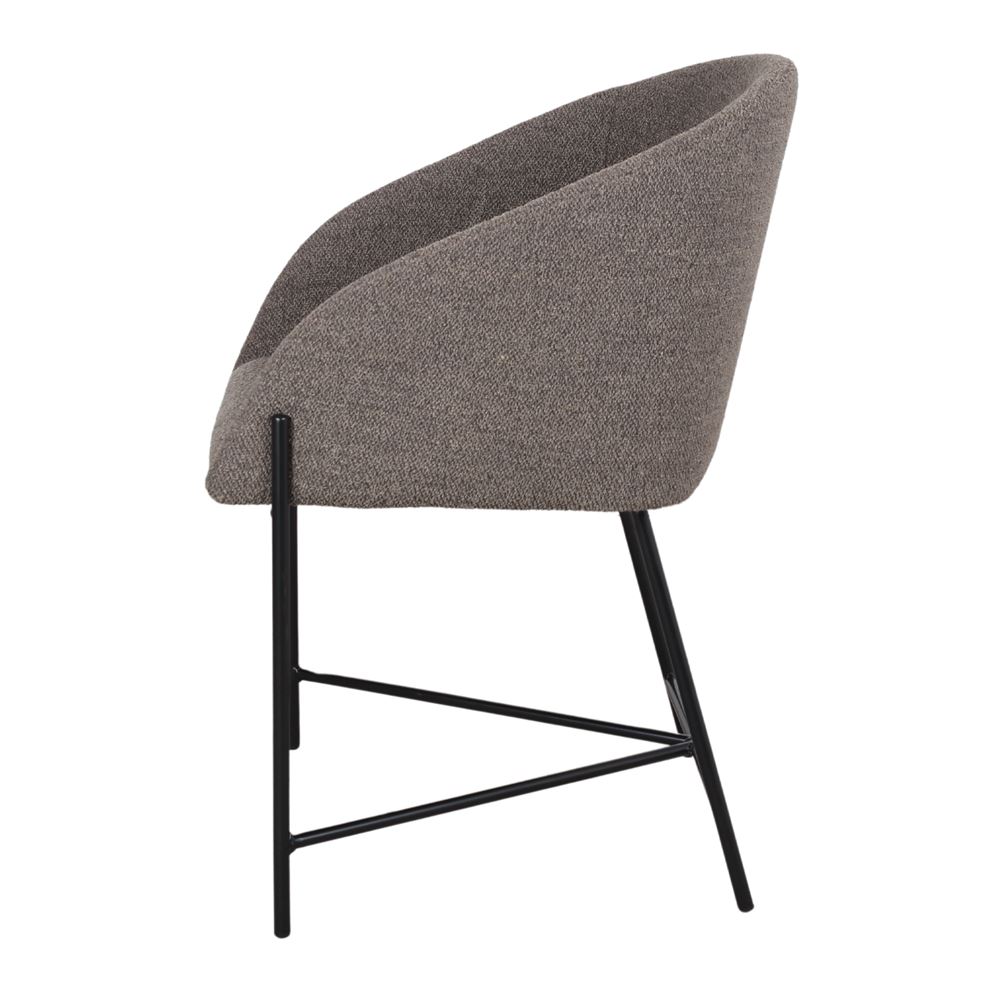 Chaise tapissée style contemporain, idéale pour brasseries et restaurants. Conçue pour un usage professionnel en intérieur.