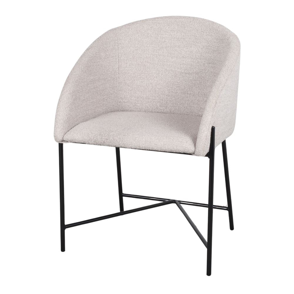 Chaise tapissée style contemporain, idéale pour brasseries et restaurants. Conçue pour un usage professionnel en intérieur.