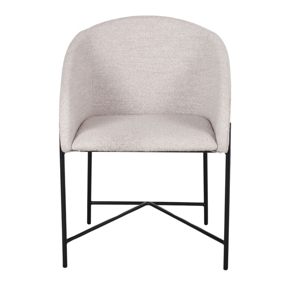 Chaise tapissée style contemporain, idéale pour brasseries et restaurants. Conçue pour un usage professionnel en intérieur.