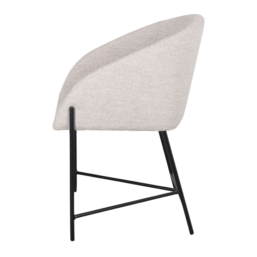 Chaise tapissée style contemporain, idéale pour brasseries et restaurants. Conçue pour un usage professionnel en intérieur.