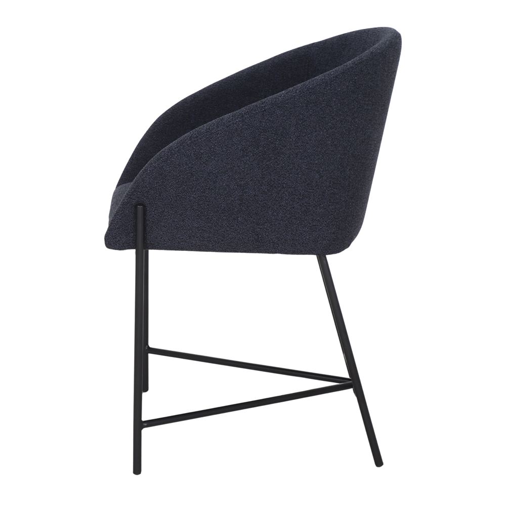 Chaise tapissée style contemporain, idéale pour brasseries et restaurants. Conçue pour un usage professionnel en intérieur.
