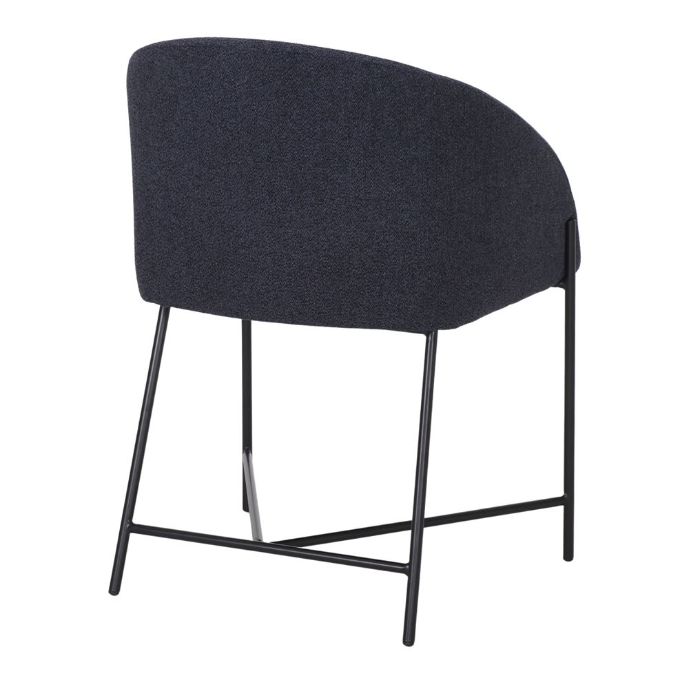 Chaise tapissée style contemporain, idéale pour brasseries et restaurants. Conçue pour un usage professionnel en intérieur.
