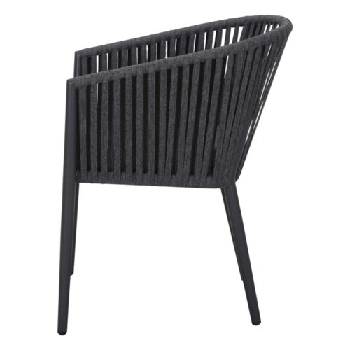 Chaise tapissée style contemporain, idéale pour brasseries et restaurants. Conçue pour un usage professionnel en intérieur.