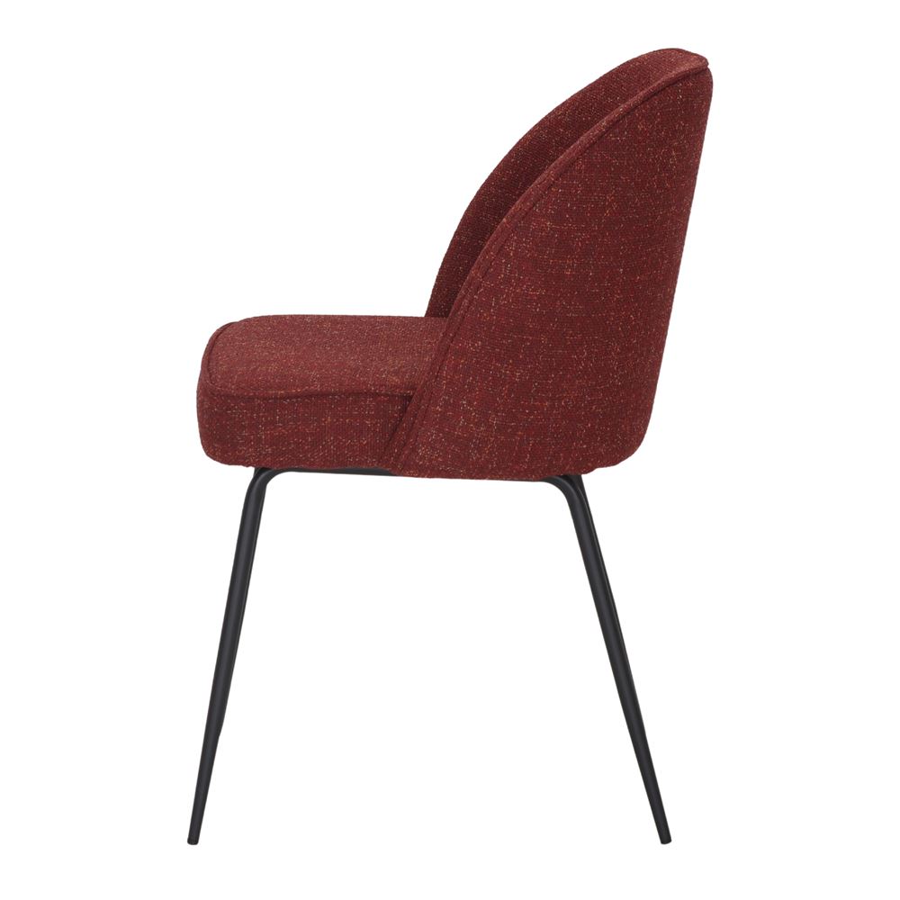 Chaise tapissée style contemporain, idéale pour brasseries et restaurants. Conçue pour un usage professionnel en intérieur.
