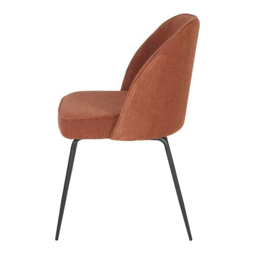 Chaise tapissée style contemporain, idéale pour brasseries et restaurants. Conçue pour un usage professionnel en intérieur.