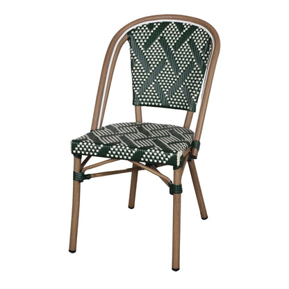 Chaise tapissée style contemporain, idéale pour brasseries et restaurants. Conçue pour un usage professionnel en intérieur.