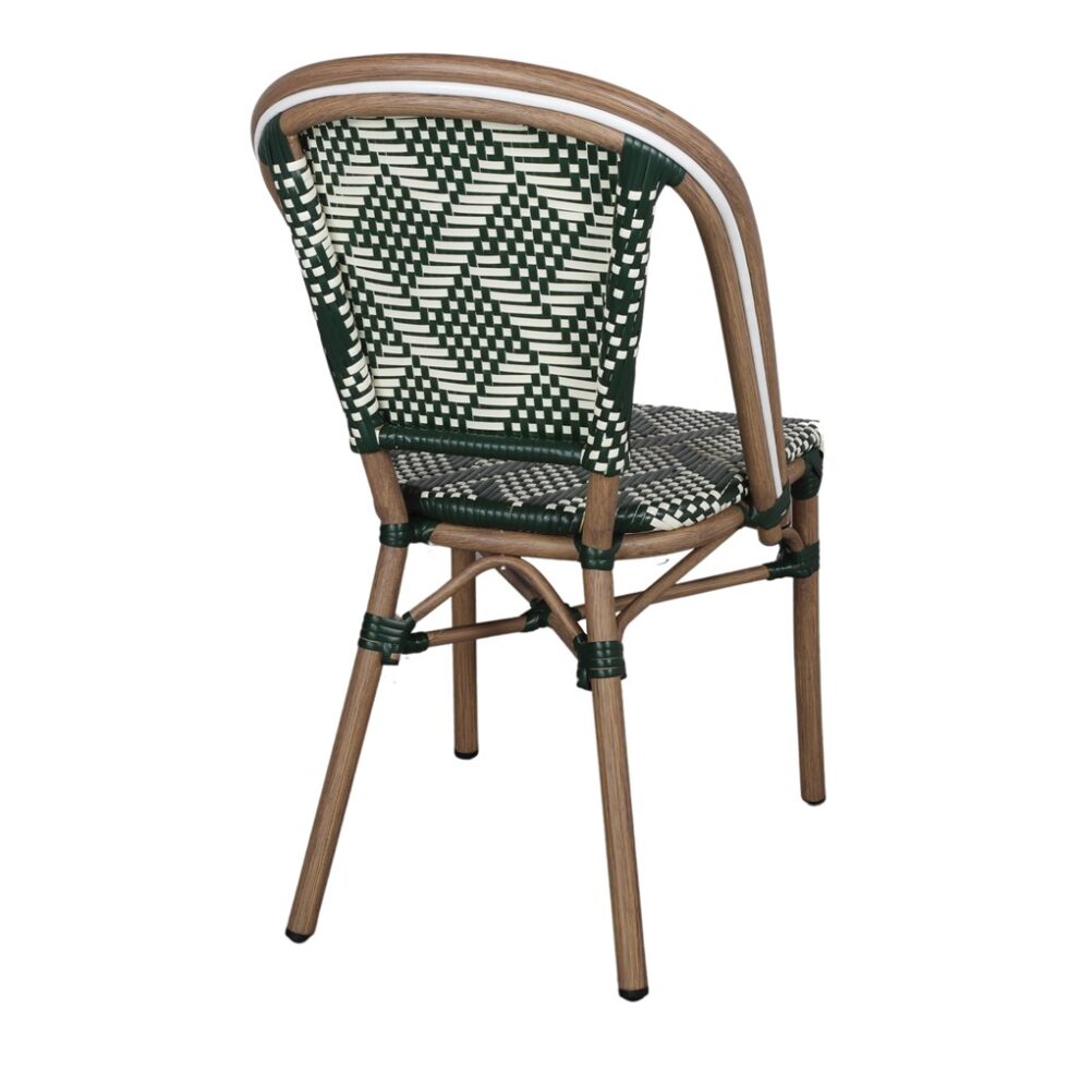 Chaise tapissée style contemporain, idéale pour brasseries et restaurants. Conçue pour un usage professionnel en intérieur.